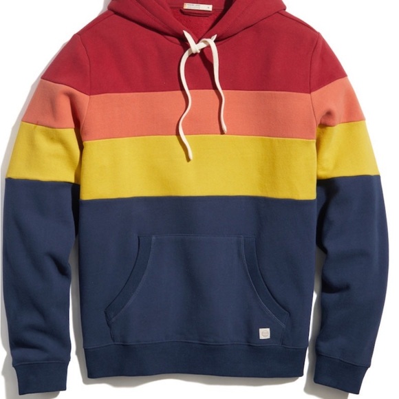 Marine Layer Custom Cut & Sew Colorblock Hoodie size L - Picture 2 of 5